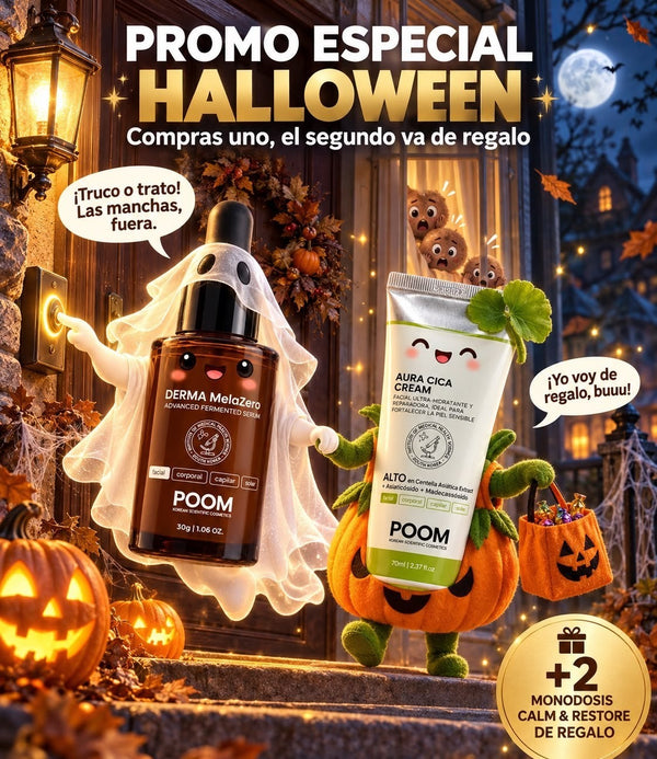 Promo Halloween · Derma MelaZero Serum + Aura Cica Cream de regalo