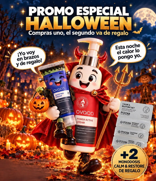 Promo Halloween · Power Active Cream 250 ml + Boosting Cream de regalo