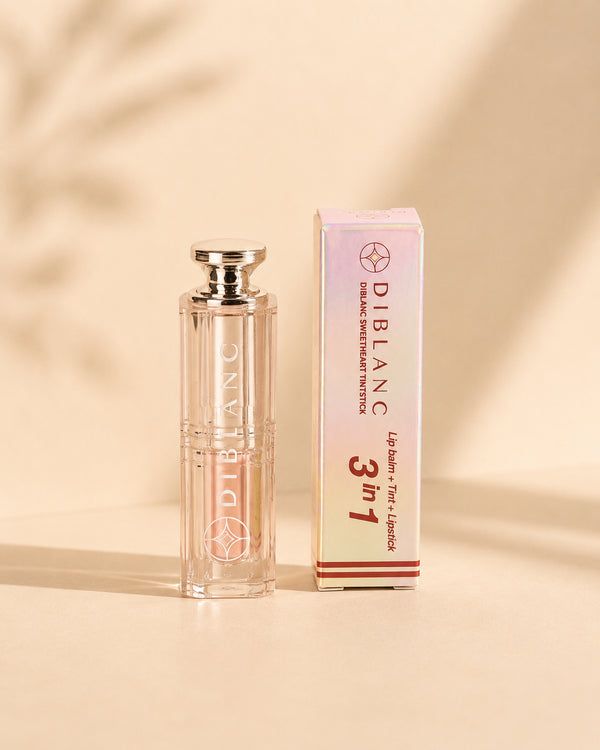 DIBLANC Sweetheart Tintstick, bálsamo labial unisex 3 en 1 con aceites vegetales nutritivos que hidratan, protegen y aportan un color rosa natural de larga duración