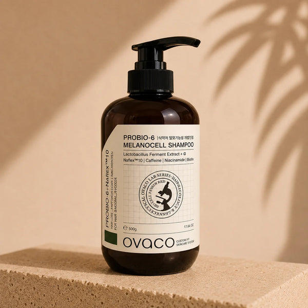Probio 6 Melanocell Shampoo – Champú anticaída con probióticos y cafeína · OVACO