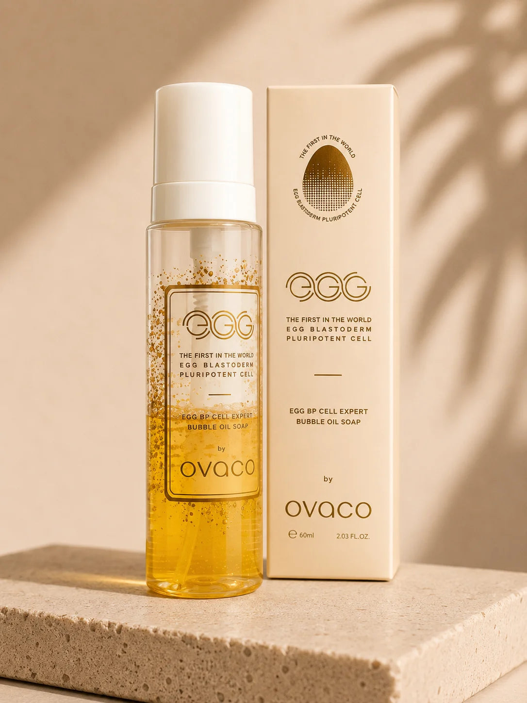 OVACO Egg BP Cell Expert Bubble · aceite limpiador espuma · cosmética sanitaria coreana Silvia Moreno