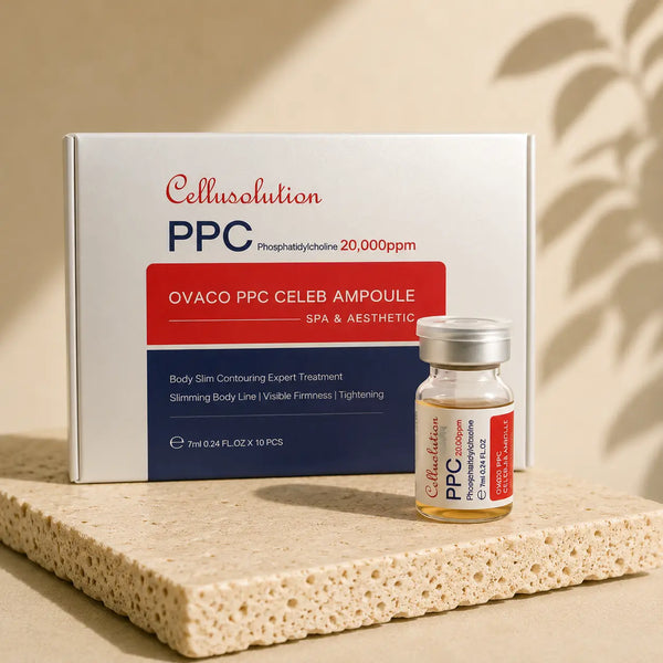 OVACO PPC Celeb Ampoule Set · vial fosfatidilcolina lipolítica reductor grasa localizada · cosmética corporal coreana Silvia Moreno