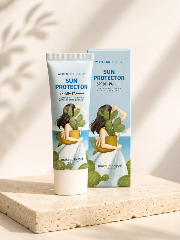 OVACO protector solar con filtros físicos, extracto de cactus y niacinamida que protege la piel del sol, hidrata y ayuda a calmar y reparar la piel sensible