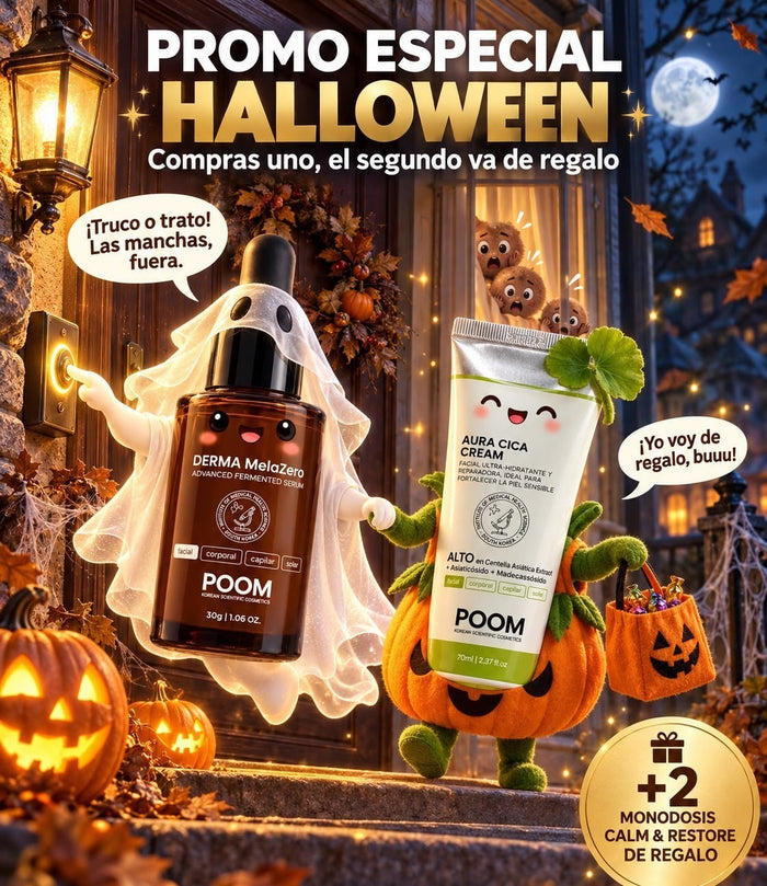 Promo Halloween · Derma MelaZero Serum + Aura Cica Cream de regalo