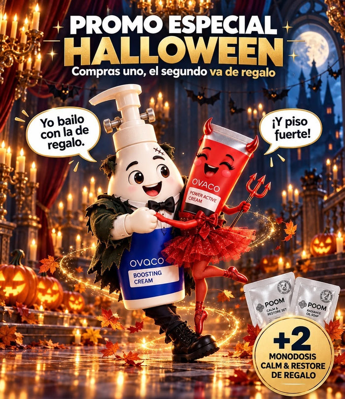 Promo Halloween · Boosting Cream RF 500 g + Power Active Cream de regalo