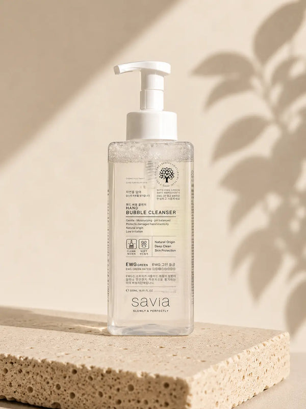 Savia Hand Bubble Cleanser · limpiador espuma manos · cosmética coreana Silvia Moreno